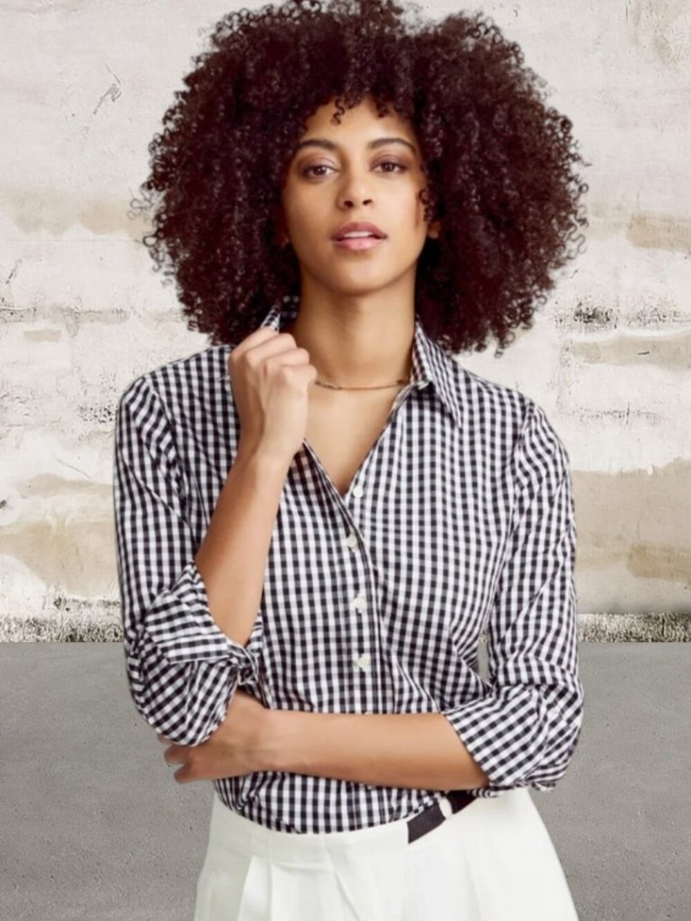 The Icon Shirt by Rochelle Behrens in Large Check Size XS